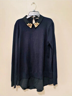 Ted Baker Moliiee Embellished-Collar Sweater Black